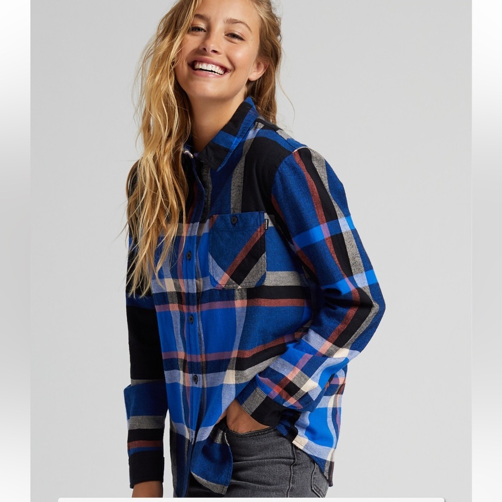 NWT Burton‎ Women's Grace Flannel Shirt Large Plaid Long Sleeve Casual Outdoor